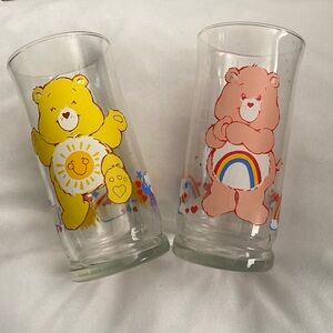 Care Bears drinking glass vintage glasses